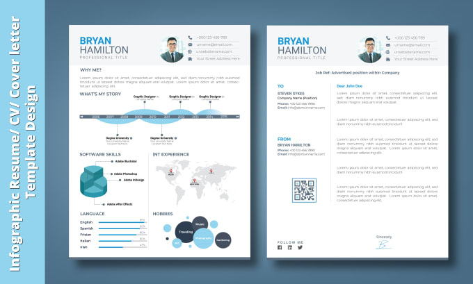 Gig Preview - Design professional infographic resume, cv, and cover letter