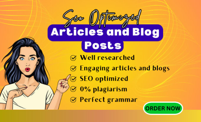 Gig Preview - Write SEO friendly articles and blog posts