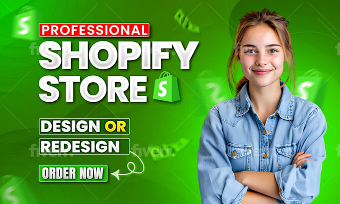 Gig Preview - Design shopify store,shopify website  or automated shopify dropshipping store