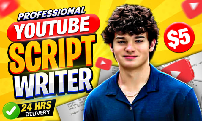 Gig Preview - Research and write the perfect youtube script