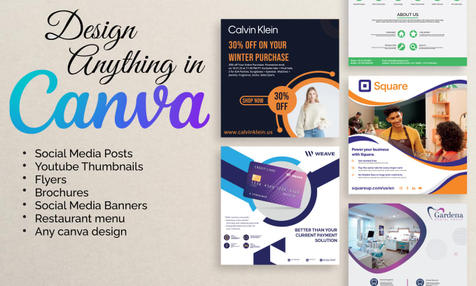 Gig Preview - Create an instagram post and anything in canva templates