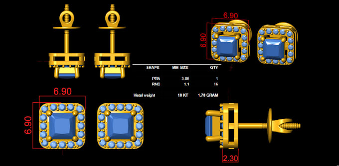 Gig Preview - Design custom 3d cad jewelry for 3d printing