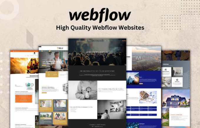 Gig Preview - Create custom webflow website design and development