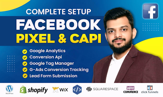 Gig Preview - Set up or fix meta facebook pixel conversion API shopify, google analytics 4,GTM