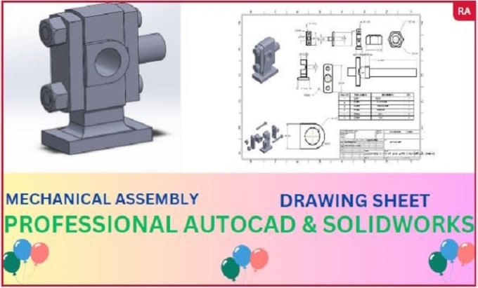 Gig Preview - Designs creative 2d and 3d solidworks and autocad drawings, mechanical designs