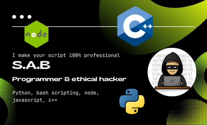 Gig Preview - Code and develop anything with python, js, node, bash