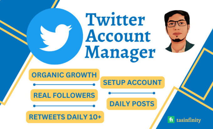 Gig Preview - Be twitter manager and account organic growth quickly