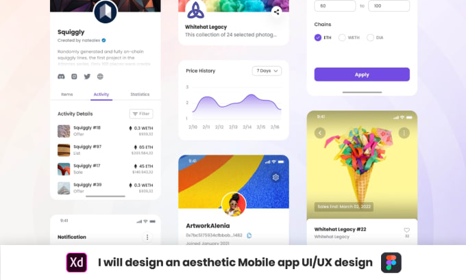 Gig Preview - Design a modern mobile app UI UX for you