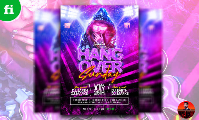 Gig Preview - Design professional dj party flyer, event flyer and club flyer