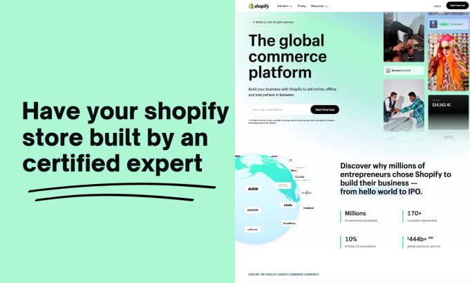 Gig Preview - Be shopify developer to build shopify store, shopify website or shopify redesign