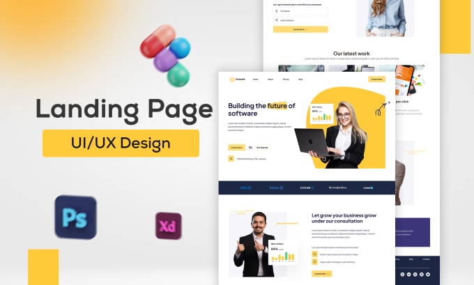 Gig Preview - Create awesome web landing page design or UI UX design figma