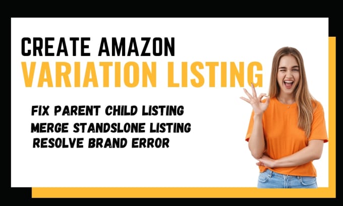 Gig Preview - Create or fix  amazon variation listing via flat file