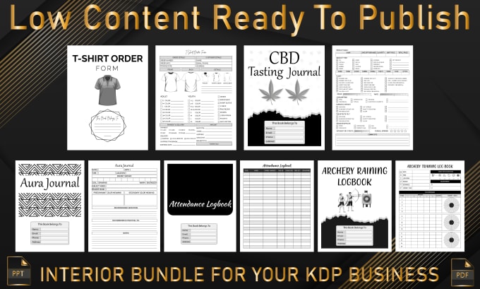 Gig Preview - Provide you ready to publish low content KDP interiors