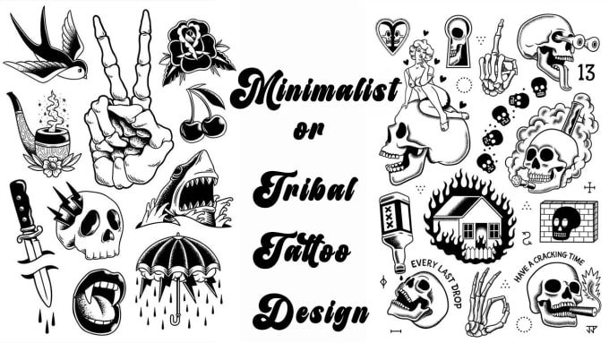 Gig Preview - Create minimalist or tribal tattoo design in any style