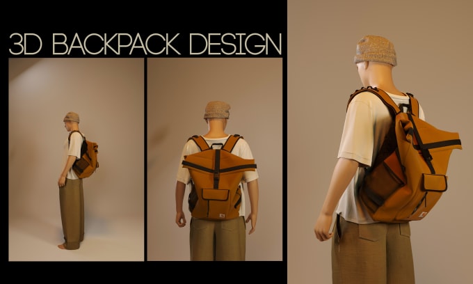 Gig Preview - Make a 3d bag or backpack design based on your ideas