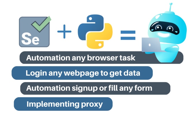 Gig Preview - Develop automation bot with python selenium