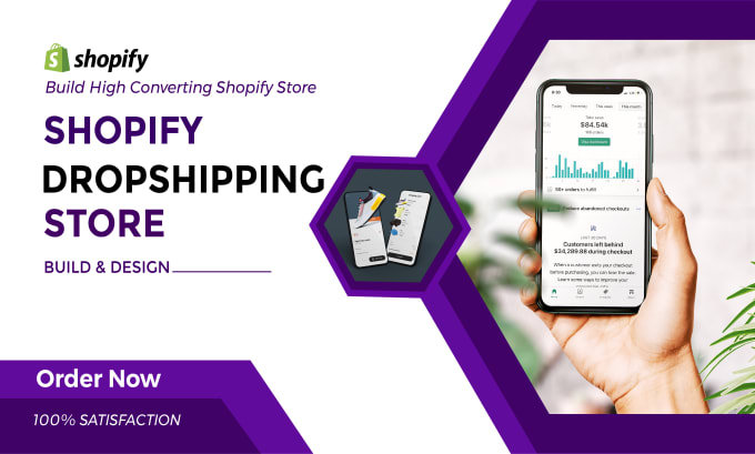 Gig Preview - Build and design high converting shopify dropshipping store ecommerce website