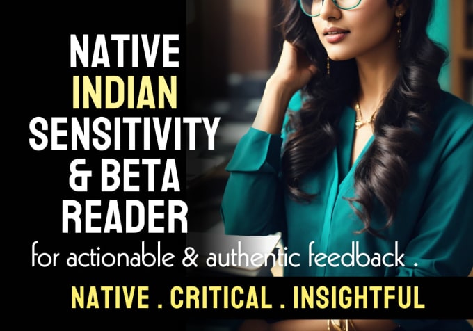 Gig Preview - Be your native indian sensitivity reader