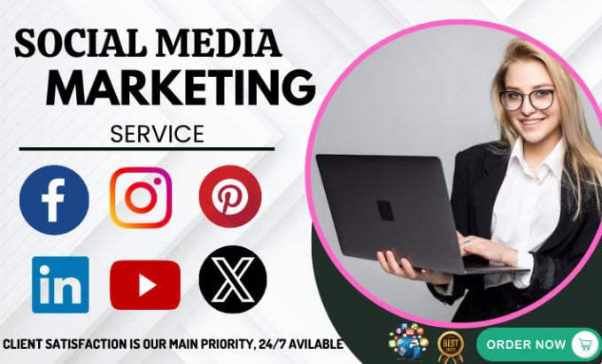 Gig Preview - Be a social media marketing manager and SEO expert