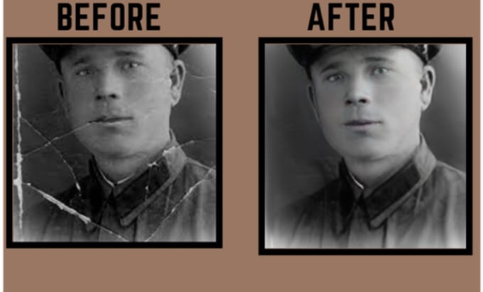 Gig Preview - Do professionally enhance, colorize, restore, fix old photos