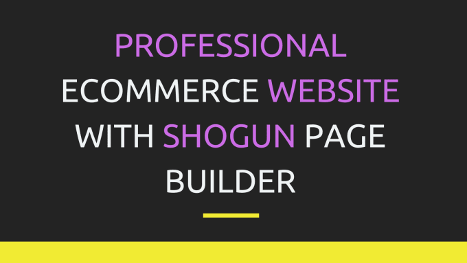 Gig Preview - Create an ecommerce landing page with shogun page builder