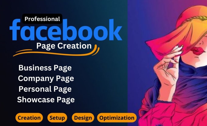 Gig Preview - Create and setup a professional facebook page, with seo, logo and cover design