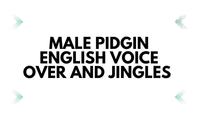 Gig Preview - Do a voiceover in african accent english and pidgin english