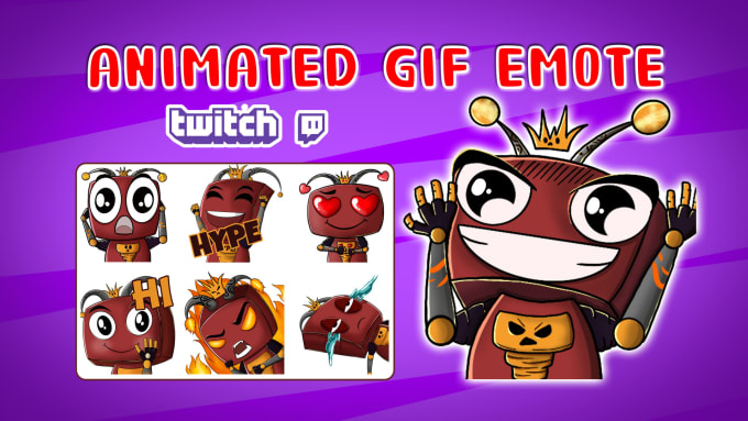 Gig Preview - Create custom animated emotes twitch emotes discord emotes