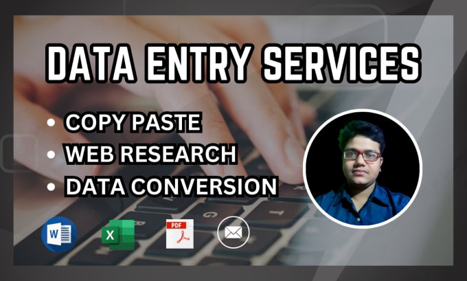 Gig Preview - Do accurate data entry copy paste and web research