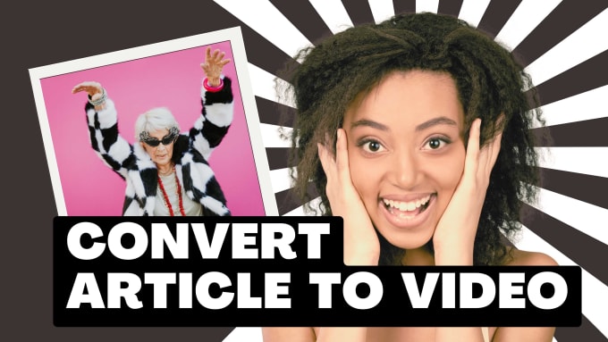 Gig Preview - Convert blog, text or article to video with voice over