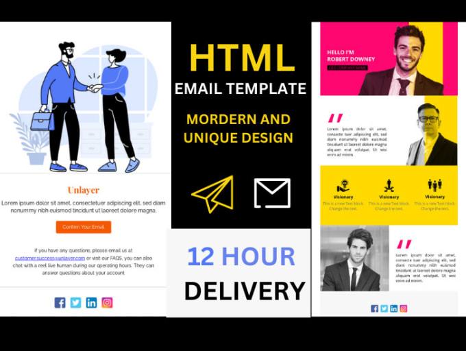 Gig Preview - Design professional HTML email templates with responsive design