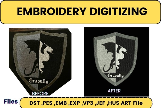 Gig Preview - Digitize image for embroidery logo digitizing into dst,pes,emb,hus files asap