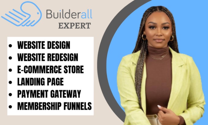 Gig Preview - Builderall website design builderall sales funnel builderall landing page