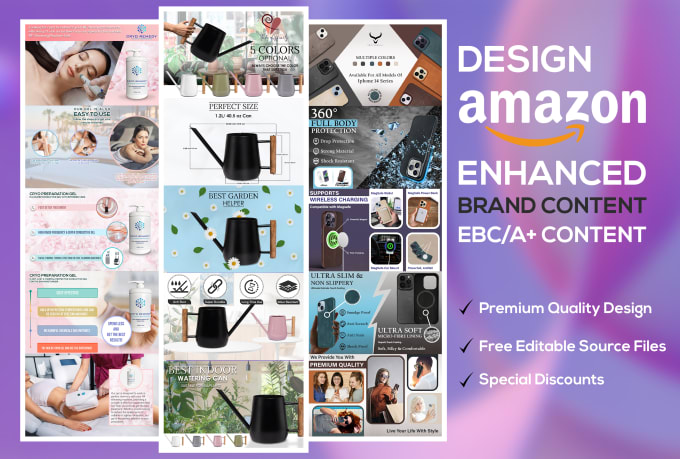 Gig Preview - Design amazon enhanced brand content ebc a plus