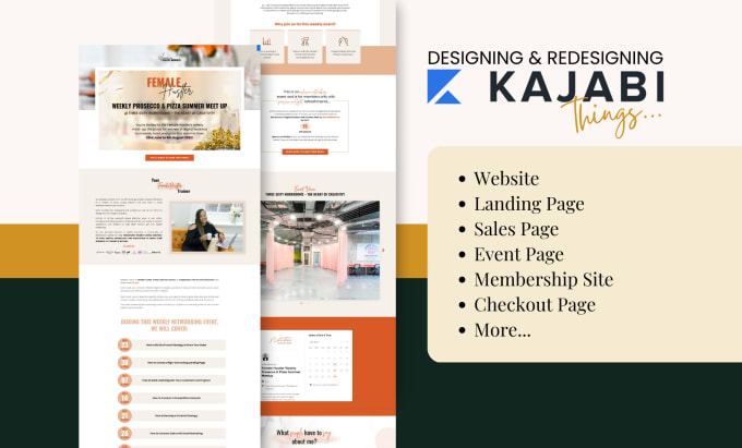 Gig Preview - Design your kajabi website or landing page