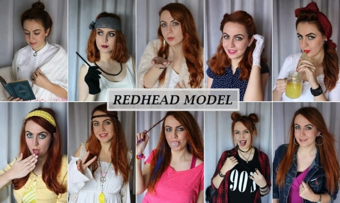 Gig Preview - Be your female redhead model or actress