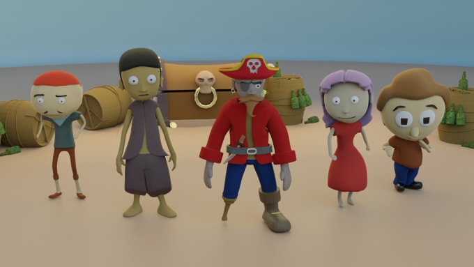 Gig Preview - Create a 3d low poly character model for your games or animation