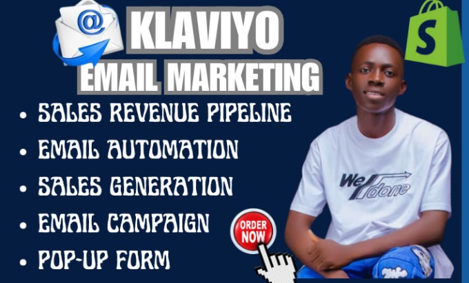 Gig Preview - Set up klaviyo email marketing flows klaviyo email campaign shopify sales funnel