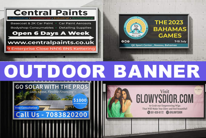 Gig Preview - Design outdoor banners, signage, signboard, yard sign