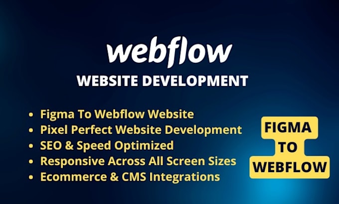 Gig Preview - Develop webflow website or do figma to webflow design or webflow developer