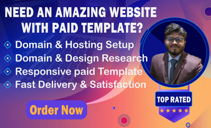 Gig Preview - Create new wordpress website with elementor paid template