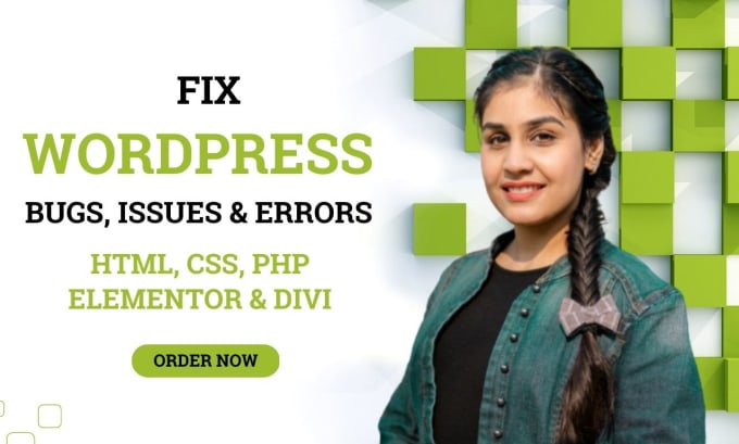 Gig Preview - Fix wordpress website issues errors bugs, css ,elementor pro, divi woocommerce