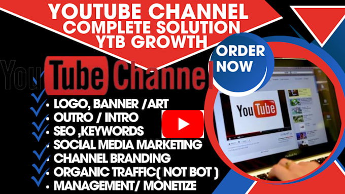 Gig Preview - Create youtube thumbnail design video  SEO channel promotion