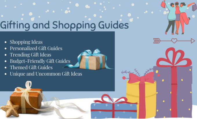 Gig Preview - Write gifting and shopping guides for your blog