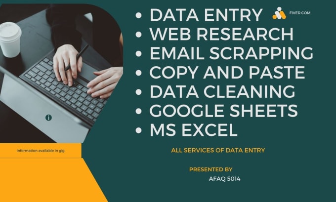 Gig Preview - Do excel data entry copy paste work web research