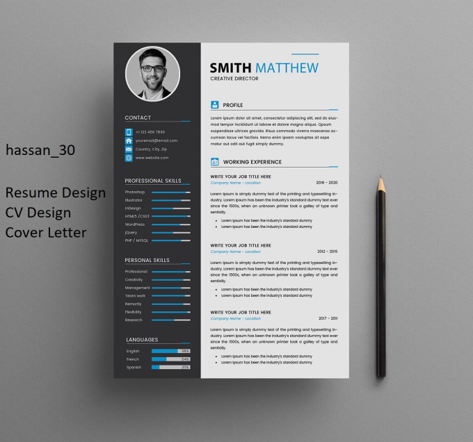 Gig Preview - Design professional resume, cv and cover letter