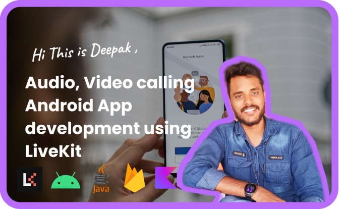 Gig Preview - Livekit self hosted and audio, video call android app