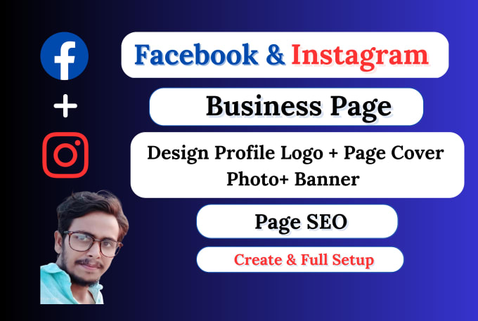 Gig Preview - Create facebook and instagram pages with basic SEO for online business