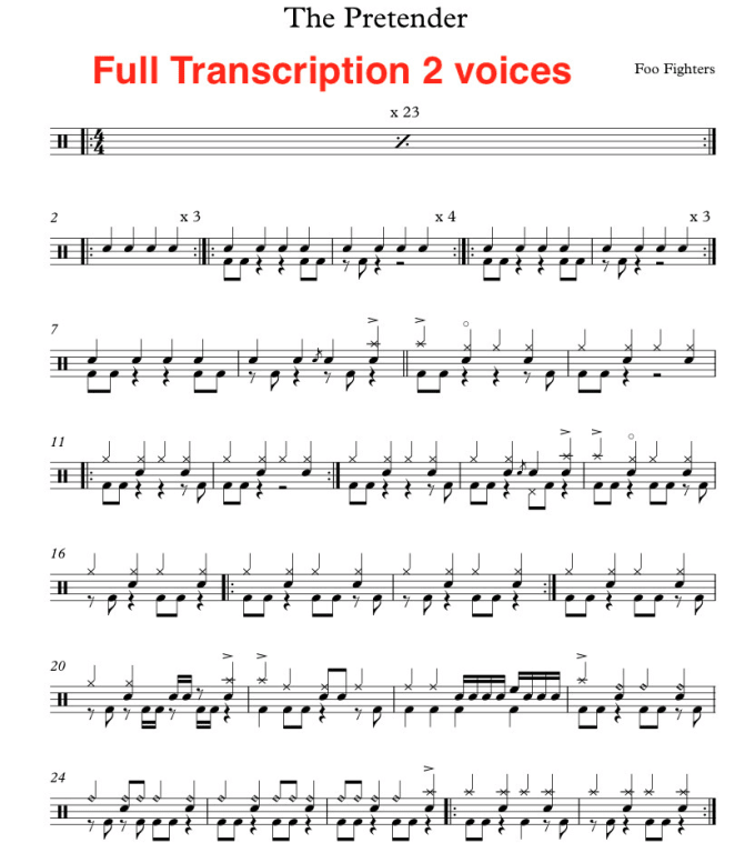 Gig Preview - Transcribe the drums of any song you ask me