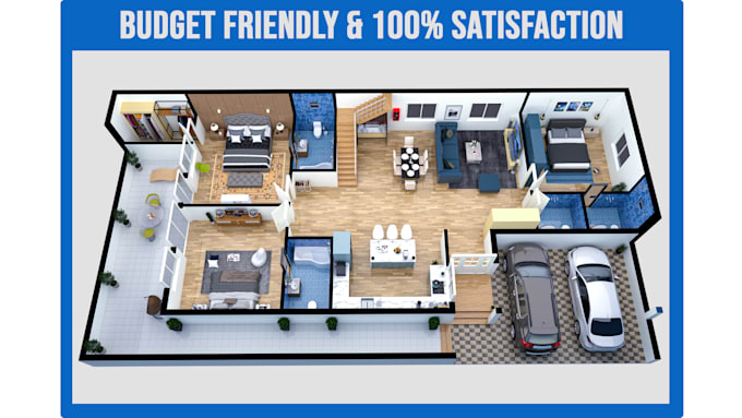 Bestseller - do 2d to 3d floor plan with rendering